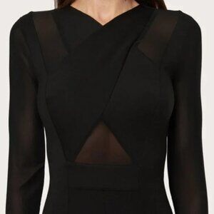 Bebe Black Mesh Peekaboo Jumpsuit